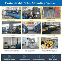 Klem Penyangga Panel Surya Inter Clamp, Klem Tengah & Ujung Panel Surya 30mm 35mm untuk Pemasangan Panel Surya