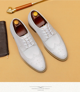 Chaussures habillées d'automne pour hommes, mocassins en cuir souples à lacets avec fonction rehausseur de taille, idéales pour les mariages - Product Image 2