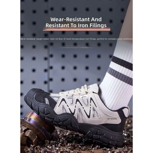 Zapatillas de Seguridad para Mujer, Aptas para el Aeropuerto, Sin Metal, con Puntera de Material Compuesto, Resistentes a Pinchazos, Transpirables, de Malla, para Trabajo en Ensamblaje Electrónico - Product Image 5
