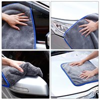 Serviette de lavage de voiture en microfibre pelucheuse OEM personnalisée, 500-1000 g/m², super absorbante, pour le séchage et le detailing automobile