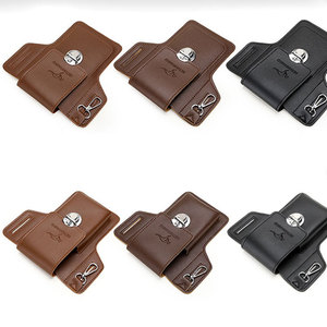 Nueva bolsa de cintura para teléfono móvil mejorada para hombres que trabajan en el sitio de construcción, Funda de cuero que puede sostener la caja de cigarrillos, llave colgante para cinturón - Product Image 1
