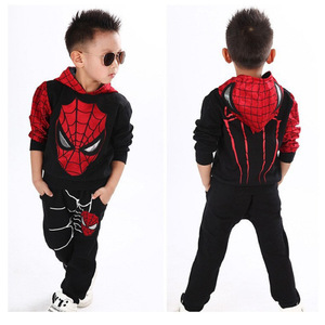 Autumn Two-Piece Set for Boys <strong>European</strong> American Spider <strong>Cartoon</strong> Print Long Sleeved 100% Cotton Boys' <strong>Clothes</strong> Children's Clothing - Product Image 2