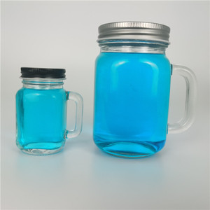 Bocaux en verre Mason <span class=keywords><strong>avec</strong></span> poignées 2022, 50 ml, 120 ml, 250 ml, bocaux en verre Mason, bocaux à boire en verre Mason <span class=keywords><strong>avec</strong></span> couvercle et poignée - Product Image 5