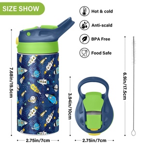 Custom Cartoon Printed School Kids Boys Children Insulated Cooler <b>Lunch</b> Box <b>Set</b> With Water Bottle - Product Image 5