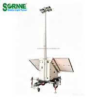 Vente directe usine : Tour d'éclairage solaire mobile portable 2*435W à LED pour éclairage temporaire extérieur hors réseau (pour rues)