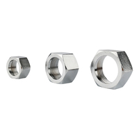 Écrou de tuyau ondulé en acier inoxydable 304 et laiton 1/2, 3/4, 1 pouce, écrou de tuyau de douche, capuchon hexagonal pour tuyau flexible, fixation rapide