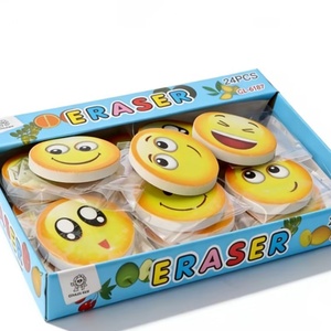 Goma de Borrar con Cara Sonriente, Accesorios Escolares Promocionales, Bonitos Borradores de Goma con Expresiones de Sonrisa para Niños - Product Image 6