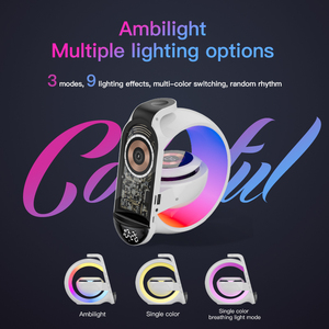 Tốt Nhất Sản Phẩm Bán Chạy 2024 RGB LED Đầy Màu Sắc Bt Loa Hát 3 Trong 1 Sạc Không Dây Cho Iphone Đồng Hồ Báo Thức Nhiều Âm Nhạc Ánh Sáng - Product Image 2