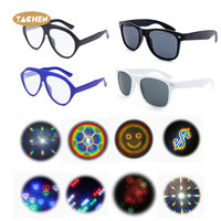 Lunettes de soleil pour enfants en plastique YACHEN à effet de lumière arc-en-ciel par diffraction 3D pour festivals en plein air, fêtes de Noël, cadeaux - Vente en gros