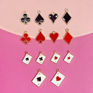 Acessórios de Joalheria DIY Personalizados em Liga Metálica, Pingente de Cartas de Poker, Artesanato para Pulseiras, Colares, Chaveiros, Charms Decorativos, Pins Metálicos - Product Image 4