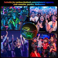 Lunettes LED multicolores à haute luminosité, nouveauté pour fêtes, durables, écologiques, NOUVELLES ARRIVÉES, MEILLEURES VENTES, 3 modes, mariage, anniversaire