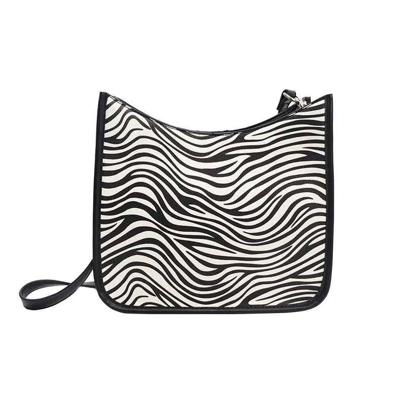 Custom Fashion Design Zebra Pattern Women Underarm Handbags PU Leather Girls Shoulder Messenger Bags Women Armpit Bag