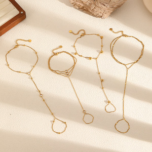 Pulseira de Dedo Feminina em Aço Inoxidável Banhada a Ouro 18k com Diamantes Embutidos – Tendência - Product Image 3