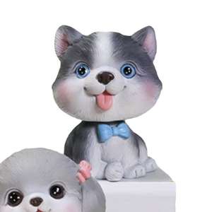 Nouvelles figurines mignonnes Wang Xingyu qui secouent la tête, chien Chai de dessin animé, chiot Teddy, artisanat en résine fait main, vente en gros immédiate - Product Image 5