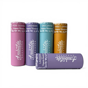 บรรจุภัณฑ์หลอดกระดาษแข็งสีขาวย่อยสลายได้สำหรับลิปบาล์ม - Product Image 1