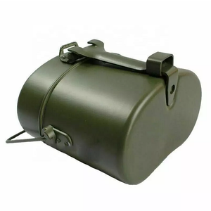 DFM1104 - Juego de 3 piezas de aluminio para exteriores: lonchera, tapa, plato y olla, ideal para trabajo y combate. - Product Image 5