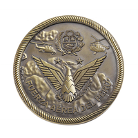 Pièce de monnaie en bronze 3D fabriquée par Shaunghua, gravée sur mesure, médaille en métal double face, pièces de monnaie souvenirs personnalisées, pièce de monnaie de défi en cuivre antique