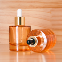 Flacon compte-gouttes transparent en verre clair personnalisé de 50 ml pour l'emballage