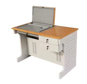 Bureau de professeur de salle de classe d'école Table de bureau d'ordinateur rabattable avec tiroirs Bureau d'ordinateur portable Bureau de directeur général