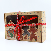 Emballage recyclable personnalisé de bonbons chocolat pomme Boîtes de Noël Boîte cadeau de Noël avec fenêtre