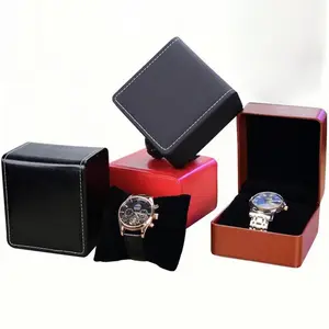 Nouveau produit LAIHE Boîtes de montre d'emballage cadeau de luxe en cuir PU pour montre Boîte d'emballage de stockage de montre avec logo personnalisé