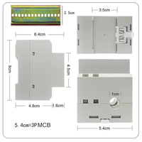 6 in 1 Din Rail AC Monitor Digital Energy Meter AC 40-300V 100A Pengukur Tegangan Arus Faktor Daya Aktif kWh Meter Listrik