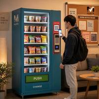 Máquina Expendedora Inteligente con Código QR DM-66B con Gestión en la Nube y Sistema de Refrigeración - 36 Selecciones de Bebidas y Aperitivos