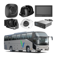 Kit de surveillance mobile pour bus, caméra 1080P, ensemble MDVR, surveillance vidéo pour bus et fourgons, MDVR 4G GPS