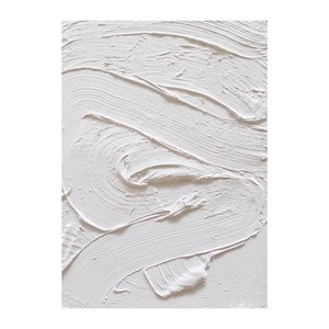 Pintura al Óleo Pintada a Mano con Textura Abstracta, Rectángulo Blanco, Estilo Wabi Sabi 3D, Arte de Pared para Sala de Estar/Sofá - Product Image 5