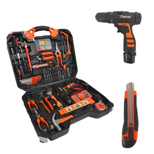 Kit d'outils à main sans fil, alimenté par batterie, en acier au carbone durable, boîte à outils combinée personnalisée OEM - Product Image 1