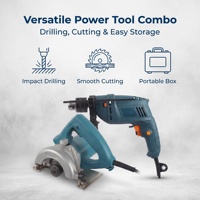 Kit de Herramientas Eléctricas Profesionales para Trabajos Industriales y de Bricolaje en Madera, con Sierra Circular y Taladro de Impacto