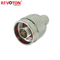Pasokan Pabrik N Male Plug Crimp Tanpa Solder Lmr400 Rg8 7D-FB Konektor Koaksial RF Rohs Tersedia di Stok