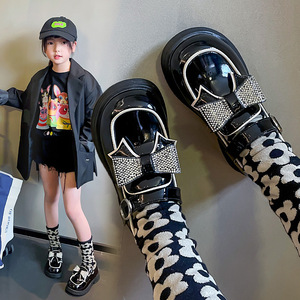 Chaussures plates en cuir pour filles de 4 à 12 ans, chaussures de princesse décontractées à nœud, chaussures de princesse pour enfants en cuir PU, chaussures de princesse pour filles - Product Image 4