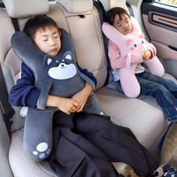 Coussin de Voyage en Forme de U pour Enfant, Motif Animal Mignon, Soutien Cervical pour Siège Arrière, Idéal pour la Sieste en Voiture