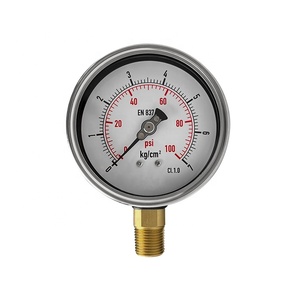 300bar معبأ بخيط مقاوم للصدأ ، جلسرين ، مقياس ضغط الهواء بالماء بدقة عالية ، مقياس ضغط الهواء - Product Image 2