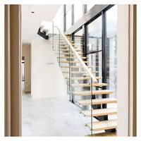 Escalier en colimaçon intérieur moderne, durable, écologique et sûr pour villa, en acier inoxydable, fer et bois, solution complète Guangdong