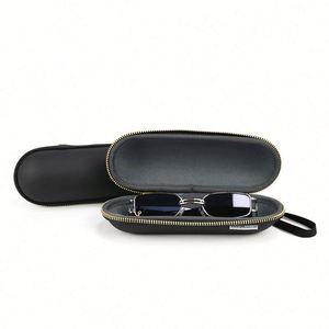 Étui à lunettes de soleil personnalisé en EVA noir, coque rigide en EVA antichoc, étui à lunettes de sport avec mousqueton métallique, étui à lunettes de voyage avec fermeture éclair - Product Image 2