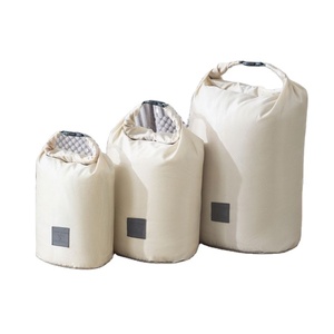New Geometric Polyester Roll-Top Travel Clothing Storage <b>Bag</b> Three-Piece Set Waterproof Handheld Jacket <b>Compressible</b> Dustproof - Product Image 1
