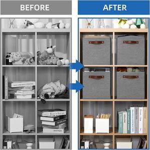 Homeplus 2024 Cestas de Almacenamiento de Tela y Lona, Estilo Moderno, para Organizar Estantes, Caja Plegable para Uso Doméstico - Product Image 3