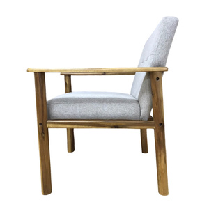 Modern Simple Single Sofa Chair Solid Wood Leisure Back Chair for Living Room Bedroom Dining for Apartment Use - Product Image 3