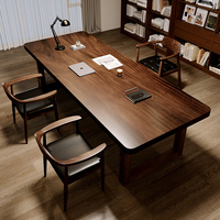 Bureau en bois de noyer d'Amérique du Sud, durable, grande planche, table longue, établi, bureau à domicile, salon, modèle Maokangyun 189