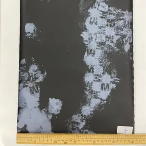 Ready in Stock PU Coated Water Repellent Anti-Pill Denim Feel Poly Tie-Dye <strong>Print</strong> <strong>Fabric</strong> for Fashion Coats Jackets Bags Clothing - Product Image 2