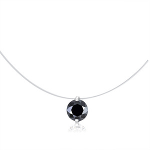 Collar con colgante de moissanita VVS de 0.5ct y 5ct de Color D de alta calidad para mujer, joyería fina de Plata de Ley 925 chapada en rodio redondo - Product Image 4