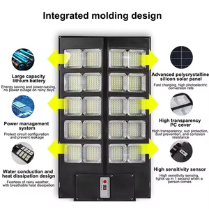 Outdoor <b>Solar</b> LED Street <b>Light</b> High Capacity Battery IP65 Waterproof 1000w All-in-One Integrated <b>System</b> for Road Use NJBC Integr - Product Image 1