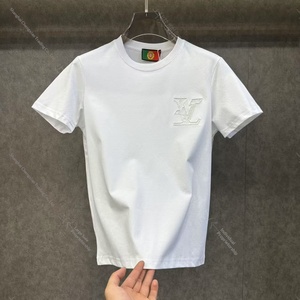 Nouvelle <span class=keywords><strong>Chemise</strong></span> Décontractée <span class=keywords><strong>Homme</strong></span> Tendance Été 2026 à Manches Courtes, Coupe Ample, en Mélange de Coton, Motif Lettres, Col Rond, Imprimé Luxe Léger - Product Image 2