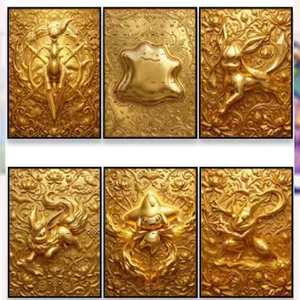 Yidi Wholesale Japanese Anime Poke Embossed <span class=keywords><strong>Metal</strong></span> Card Product <span class=keywords><strong>Pikachu</strong></span> Lunar Fan Art Collection Gifts Blind Boxes - Product Image 5