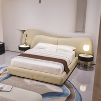 Haut de gamme italien minimaliste luxe Villa chambre lit doux moderne luxe Original mode épais qualité cuir meubles de maison