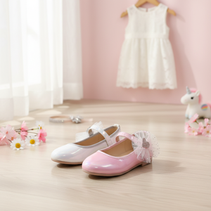 Zapatos Planos Estilo Coreano OZKIZ Mary Jane para Niñas de 2 a 6 Años, Primavera/Otoño, Venta al por Mayor, Moda Infantil, Lazo, Cuero Patentado - Product Image 3