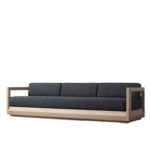 Muebles modernos de <span class=keywords><strong>exterior</strong></span> impermeables, tela de <span class=keywords><strong>exterior</strong></span> de teca de espuma seca, juegos de jardín y patio, sofá de <span class=keywords><strong>madera</strong></span> - Product Image 4