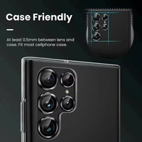 Protection d'objectif en verre ultra HD avec anneau métallique pour Samsung S26 S25 S24 Ultra Plus – Installation facile – Accessoires de protection d'objectif